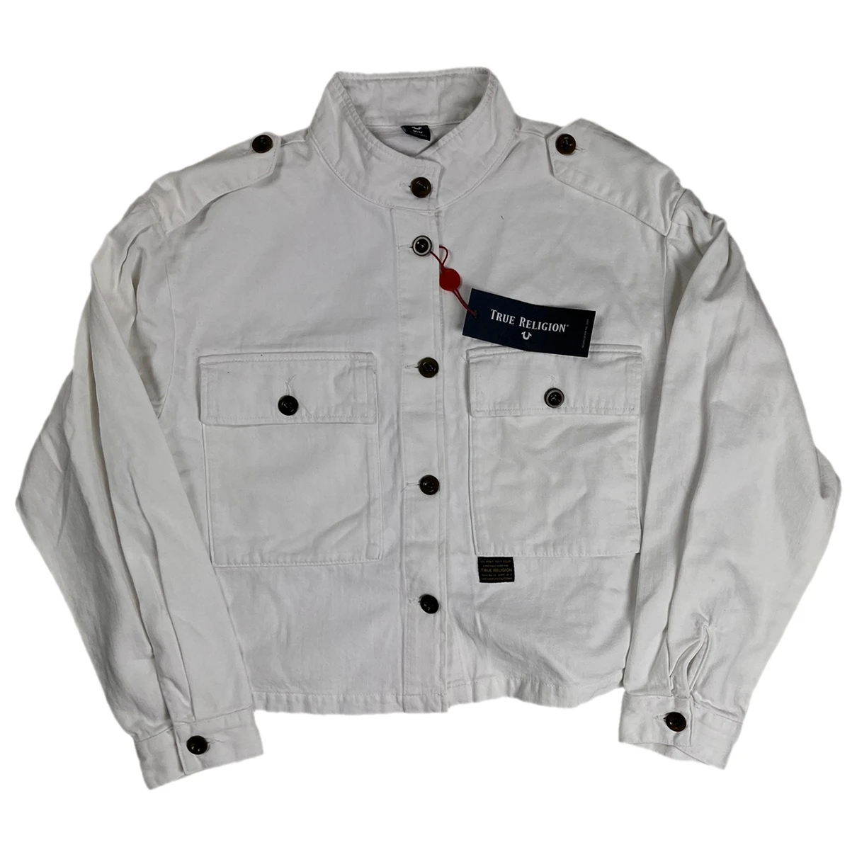 Pre-owned True Religion Short Vest In White