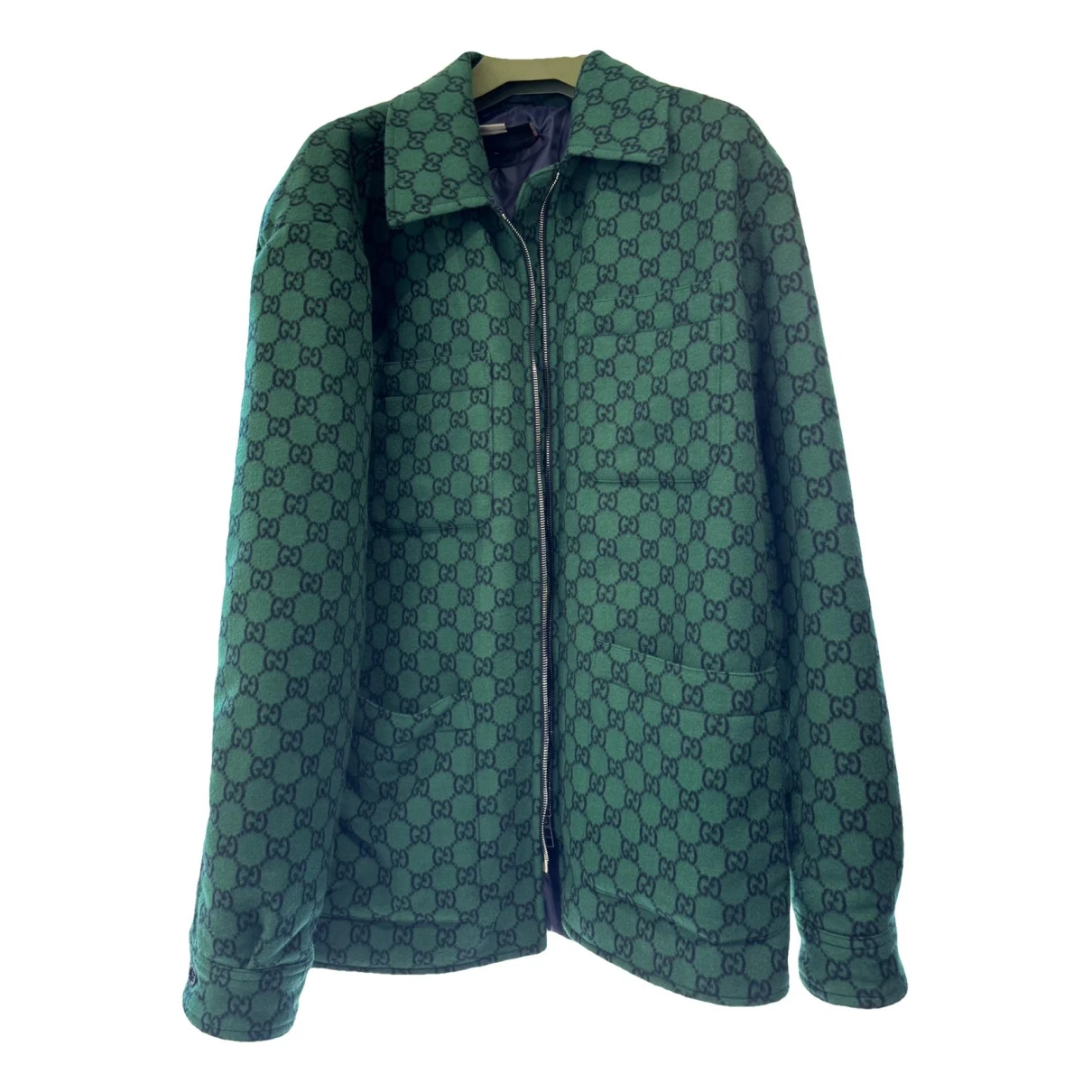 Pre-owned Gucci Cashmere Jacket In Green