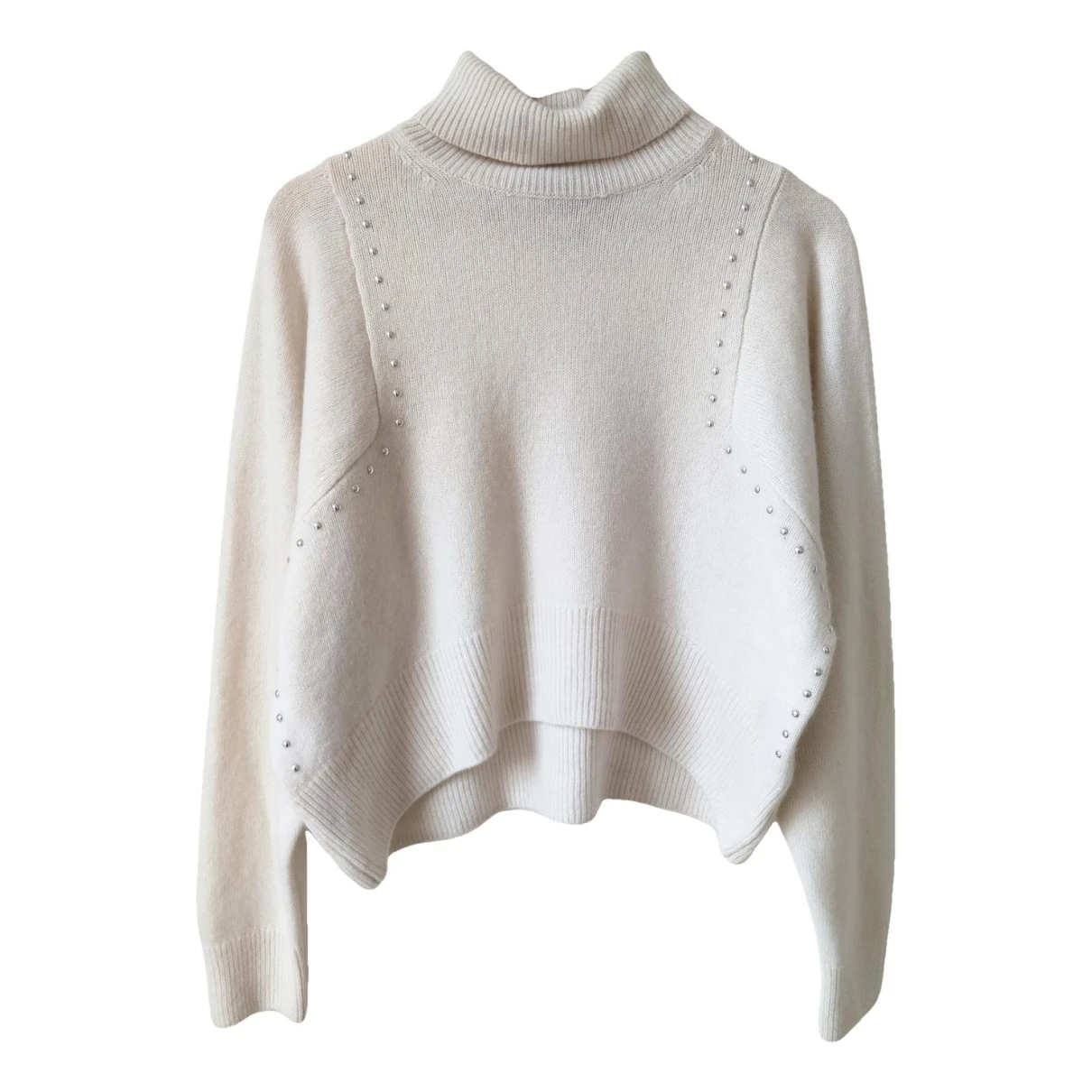 Pre-owned The Kooples Cashmere Jumper In White