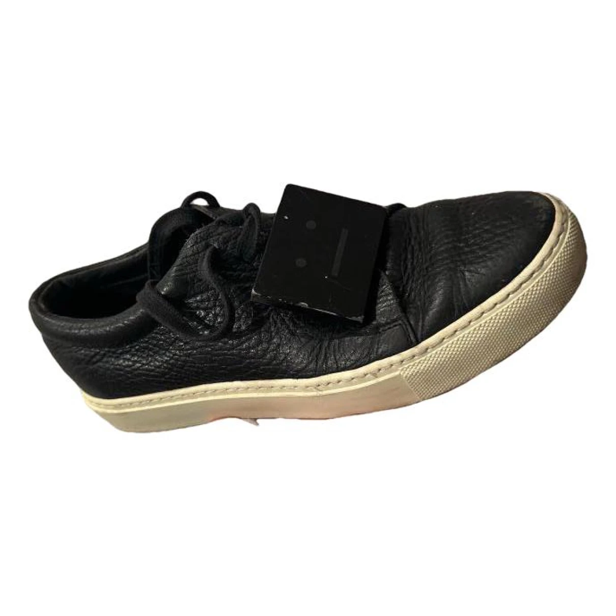 Pre-owned Acne Studios Leather Trainers In Black