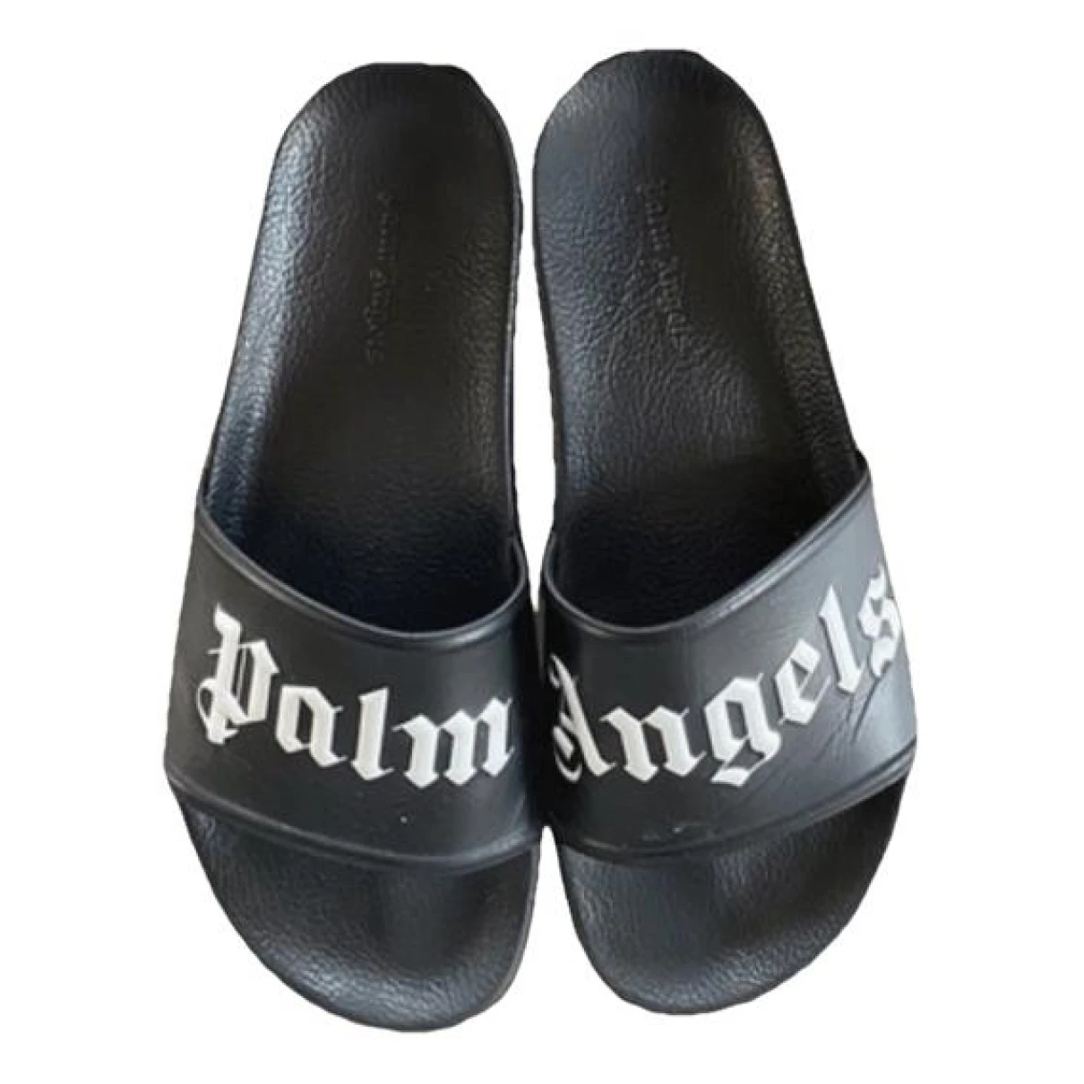 Pre-owned Palm Angels Leather Sandals In Black