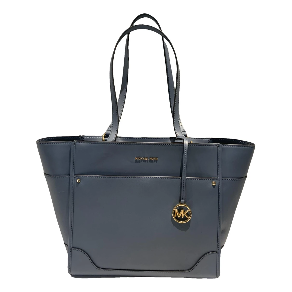 Pre-owned Michael Kors Leather Tote In Blue