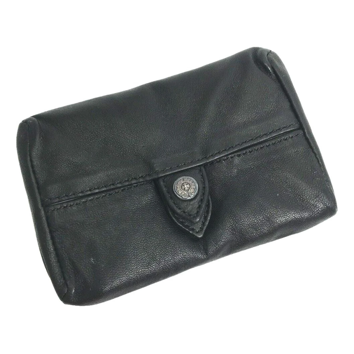 Pre-owned Chrome Hearts Leather Wallet In Black