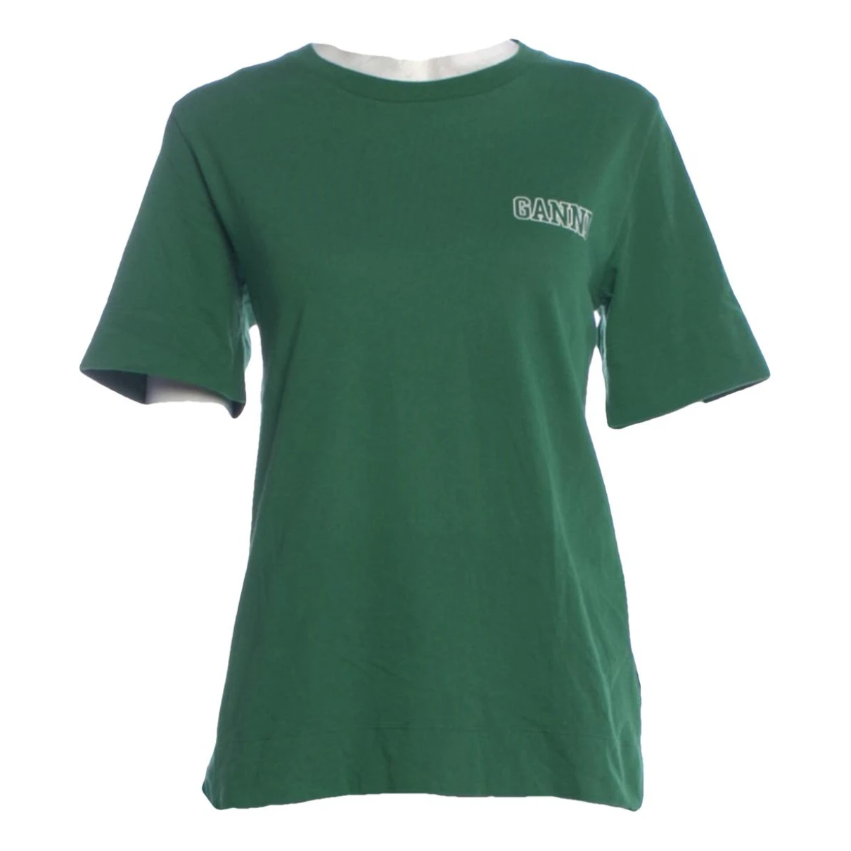 Pre-owned Ganni T-shirt In Green