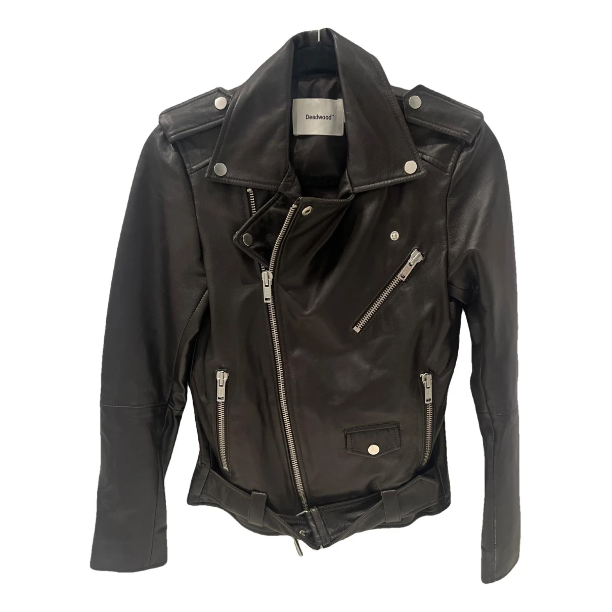 Pre-owned Deadwood Leather Jacket In Brown