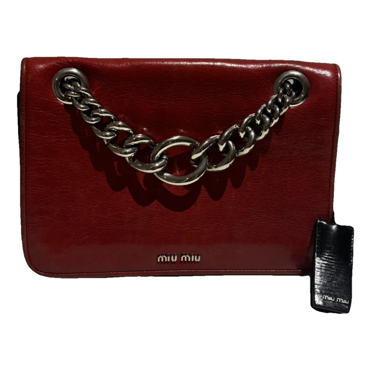 Pre-owned Miu Miu Miu Club Leather Handbag In Red
