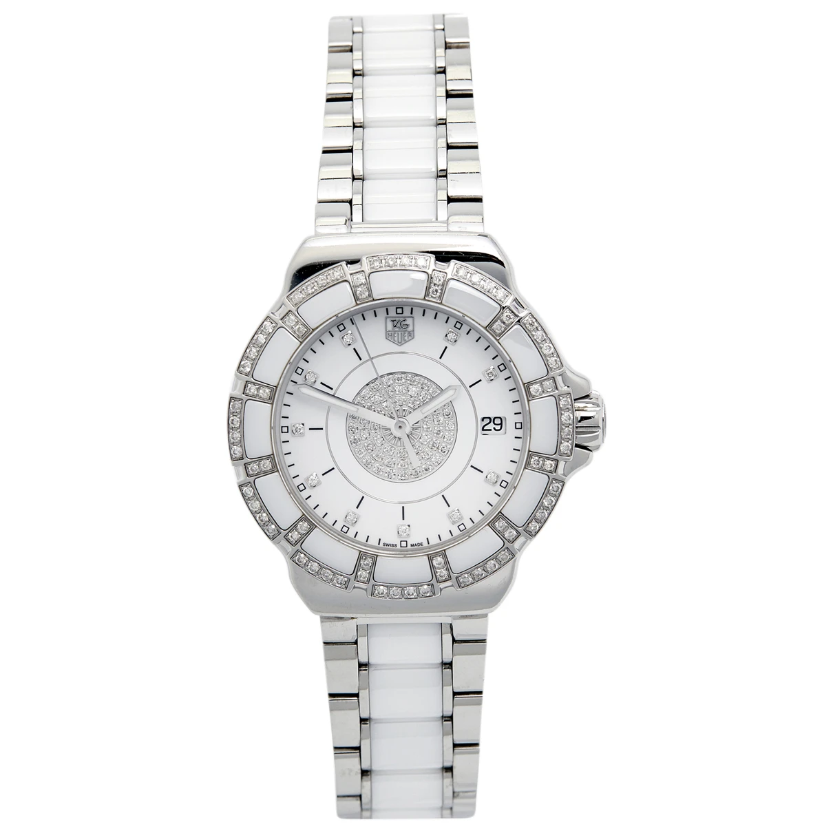 Pre-owned Tag Heuer Ceramic Watch In White
