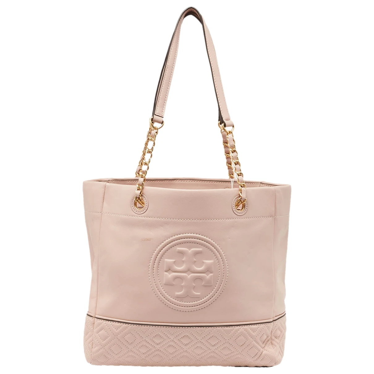 Pre-owned Tory Burch Leather Tote In Pink