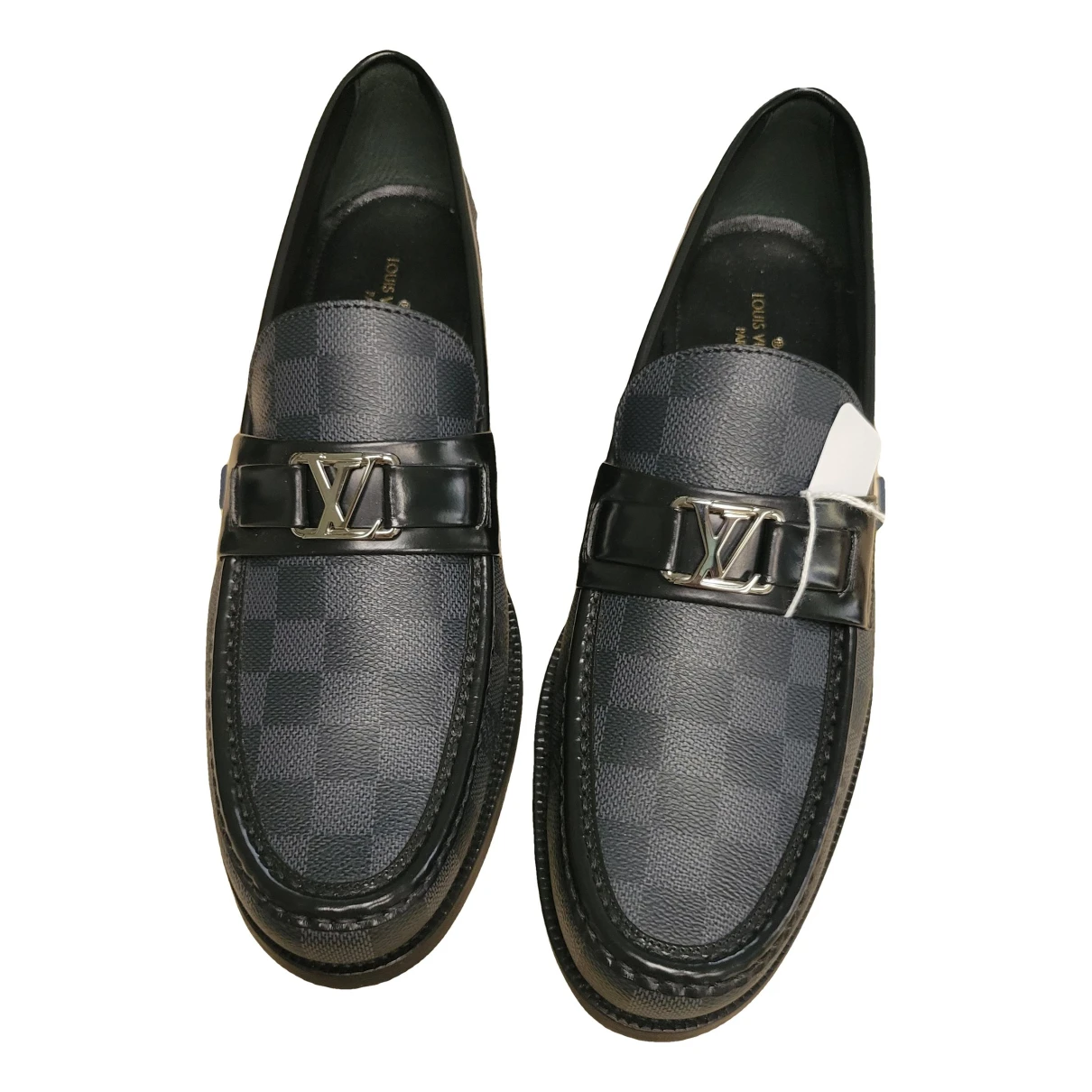 Pre-owned Louis Vuitton Cloth Flats In Anthracite