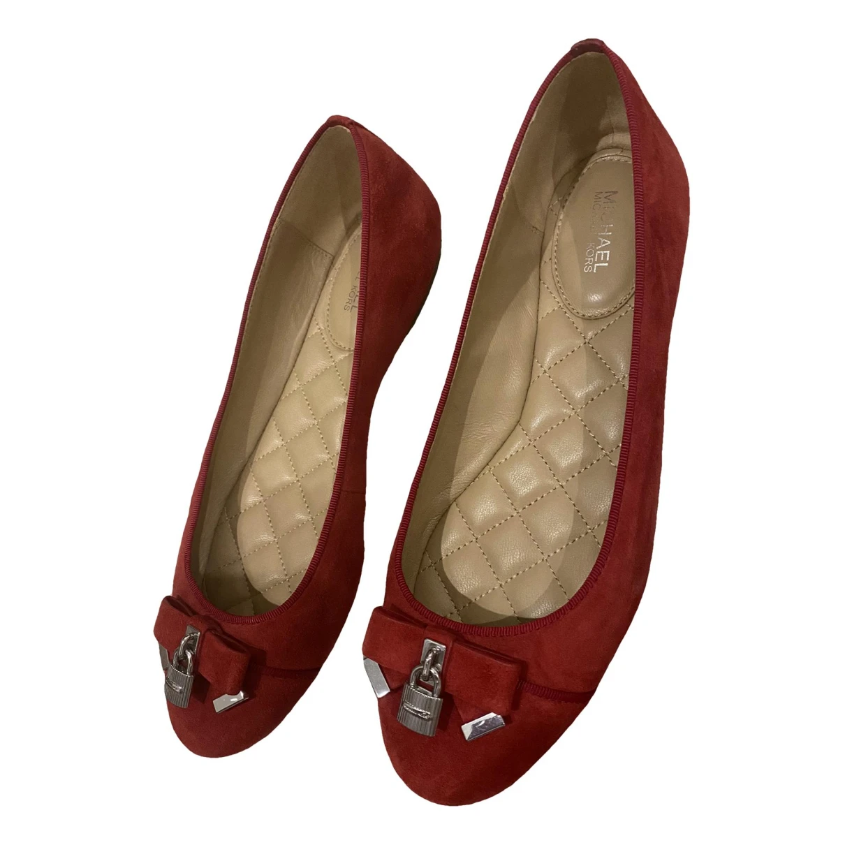 Pre-owned Michael Kors Ballet Flats In Red