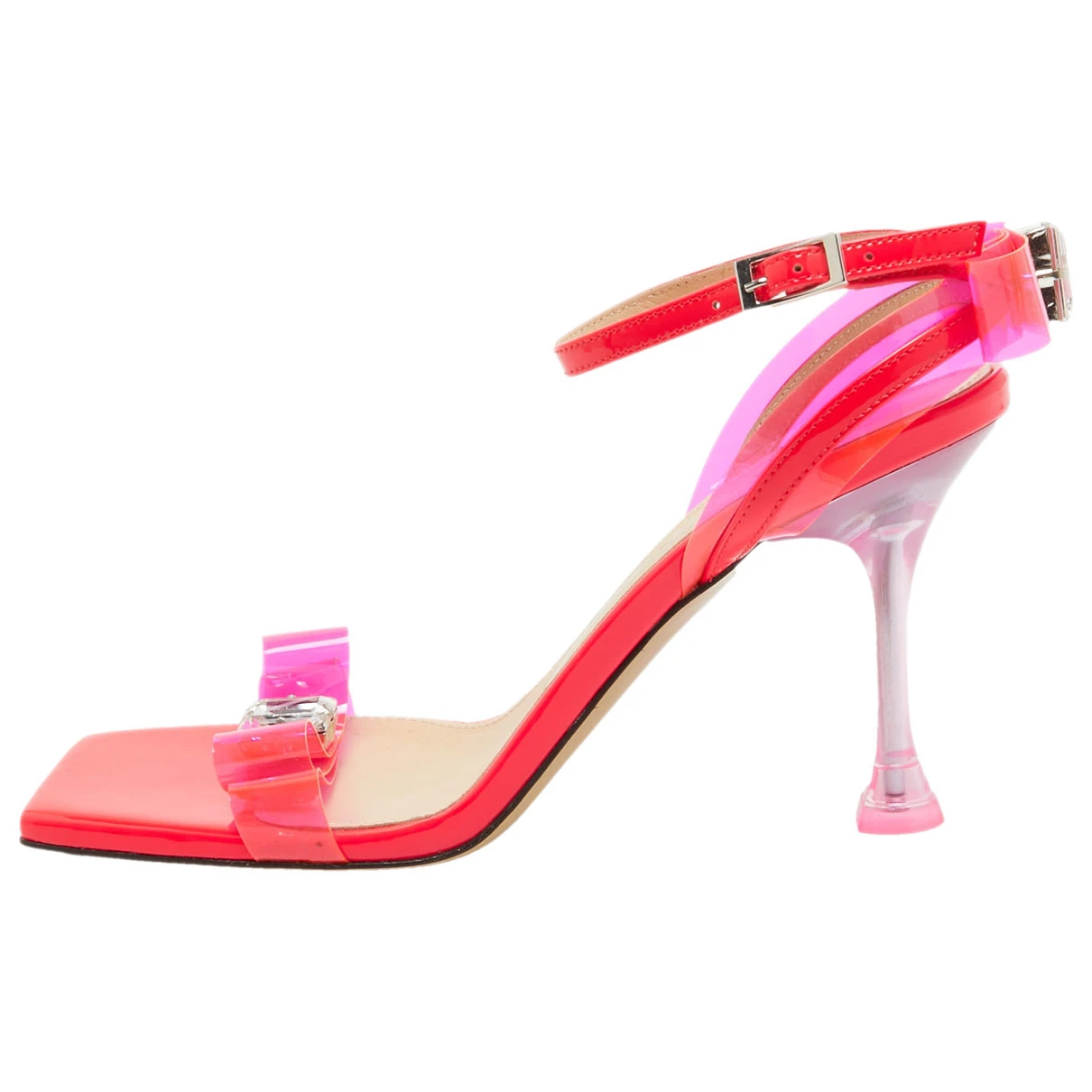 Pre-owned Mach & Mach Patent Leather Sandal In Pink