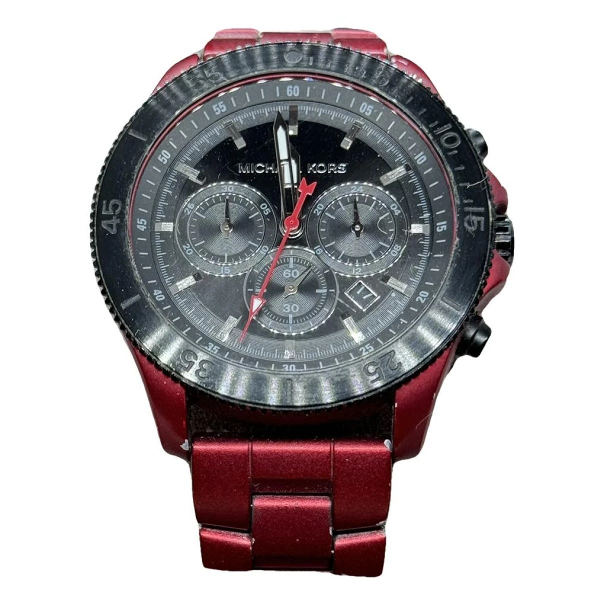 Pre-owned Michael Kors Watch In Red