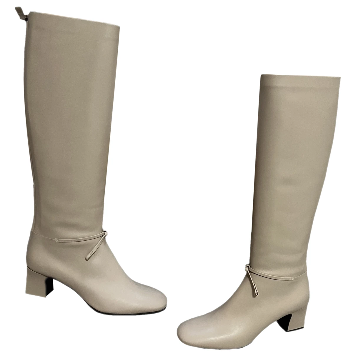 Pre-owned Loro Piana Leather Boots In Beige