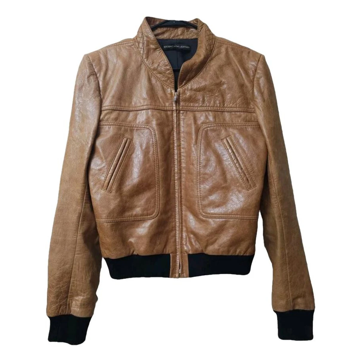 Pre-owned Balenciaga Leather Jacket In Brown