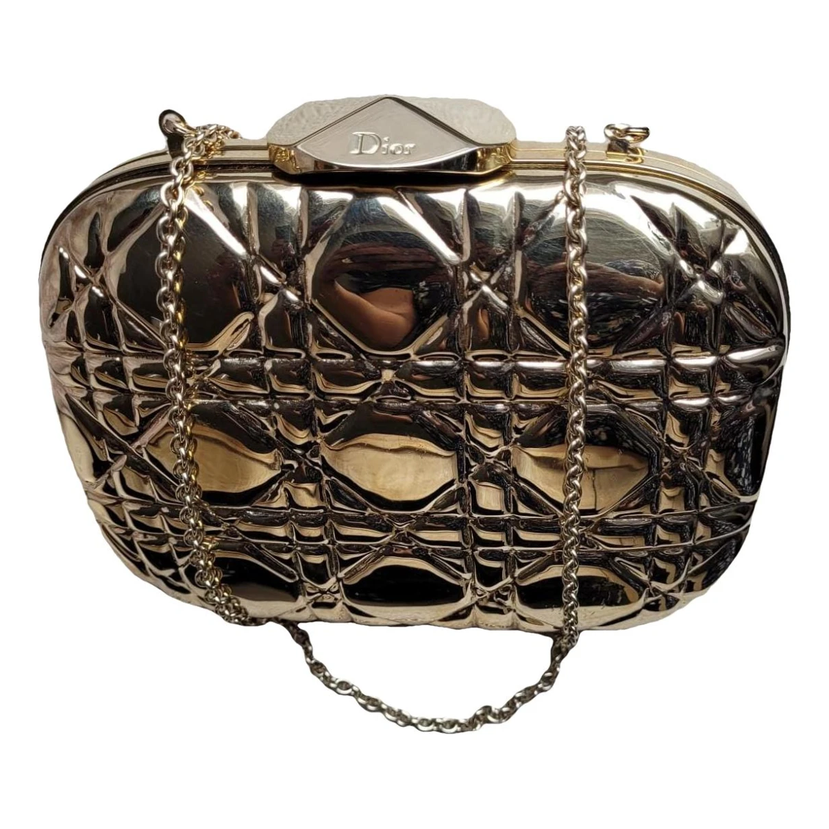 Pre-owned Dior Clutch Bag In Gold