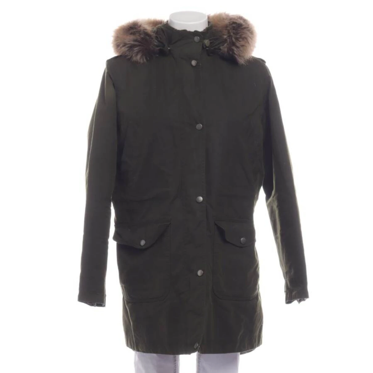 Pre-owned Barbour Coat In Green