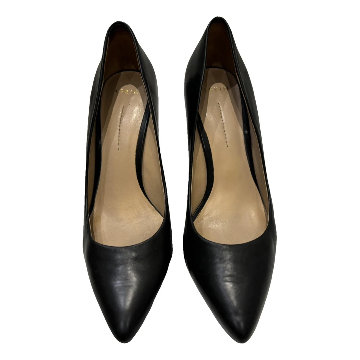 Pre-owned Aerin Leather Heels In Black