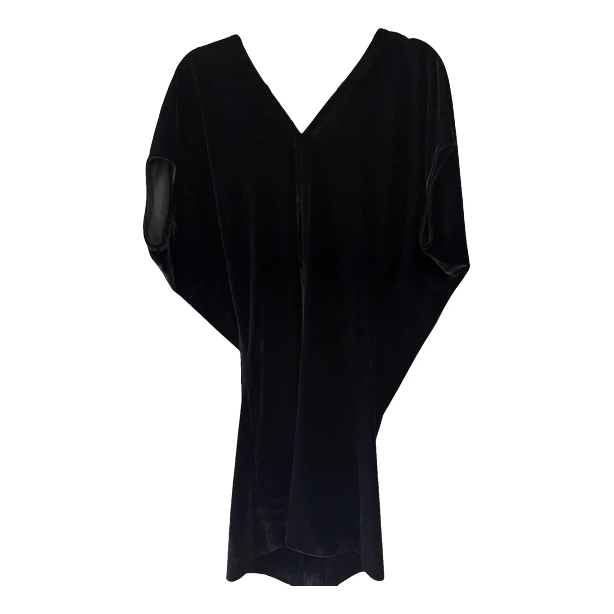 Pre-owned Reiss Velvet Mini Dress In Black