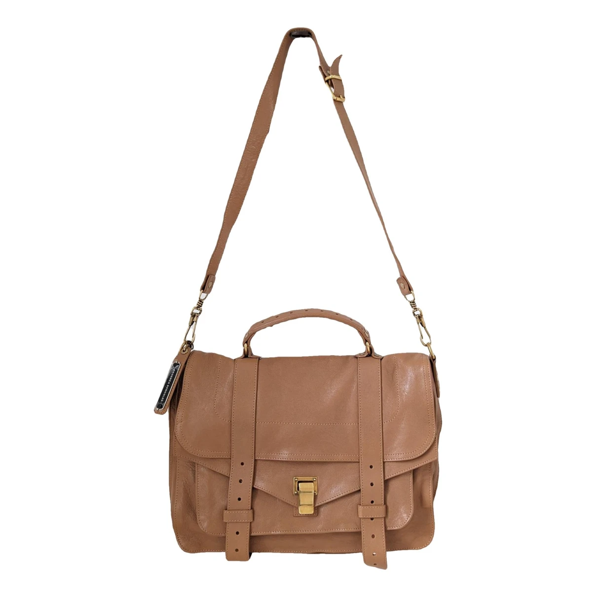 Pre-owned Proenza Schouler Ps1 Leather Crossbody Bag In Camel