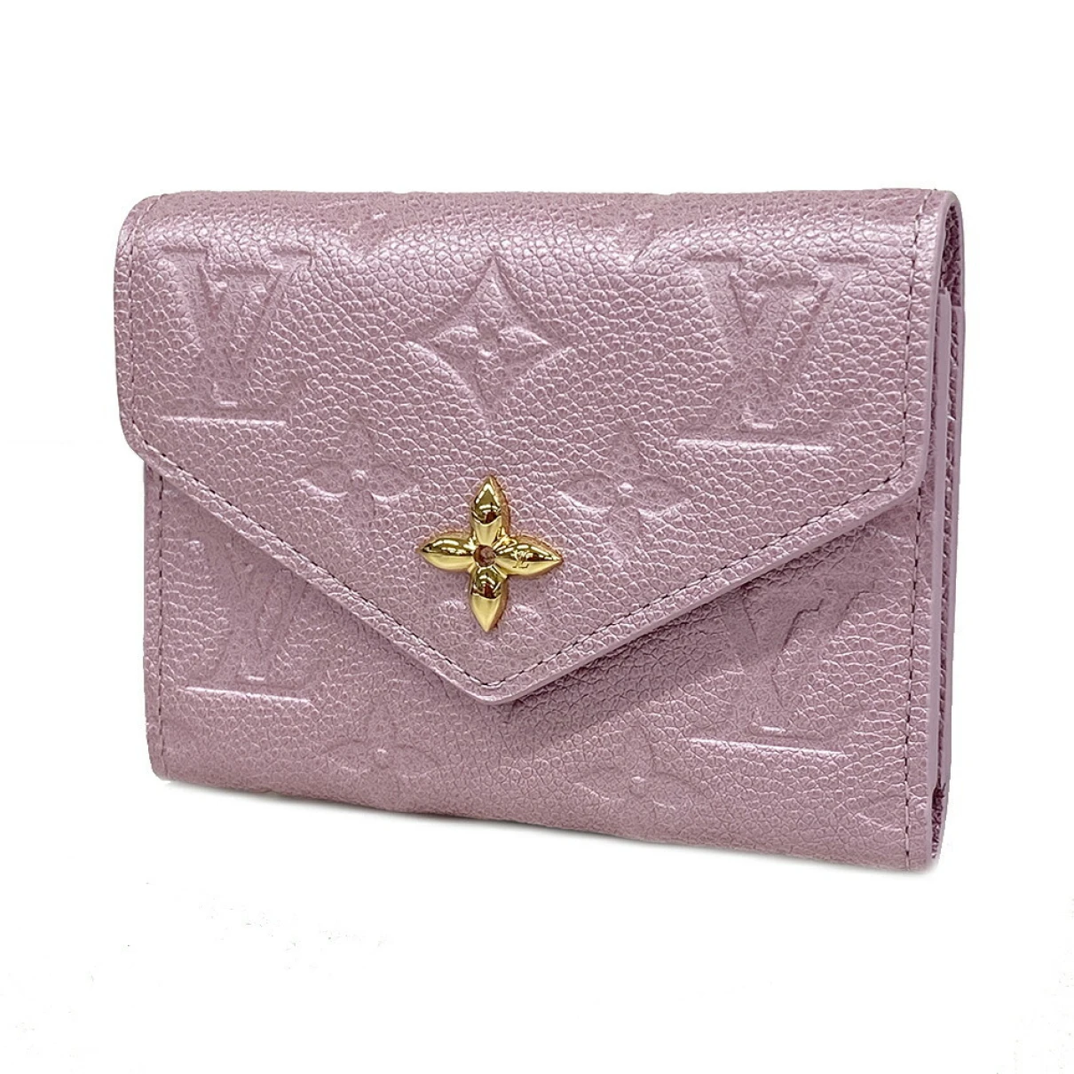 Pre-owned Louis Vuitton Victorine Cloth Wallet In Purple