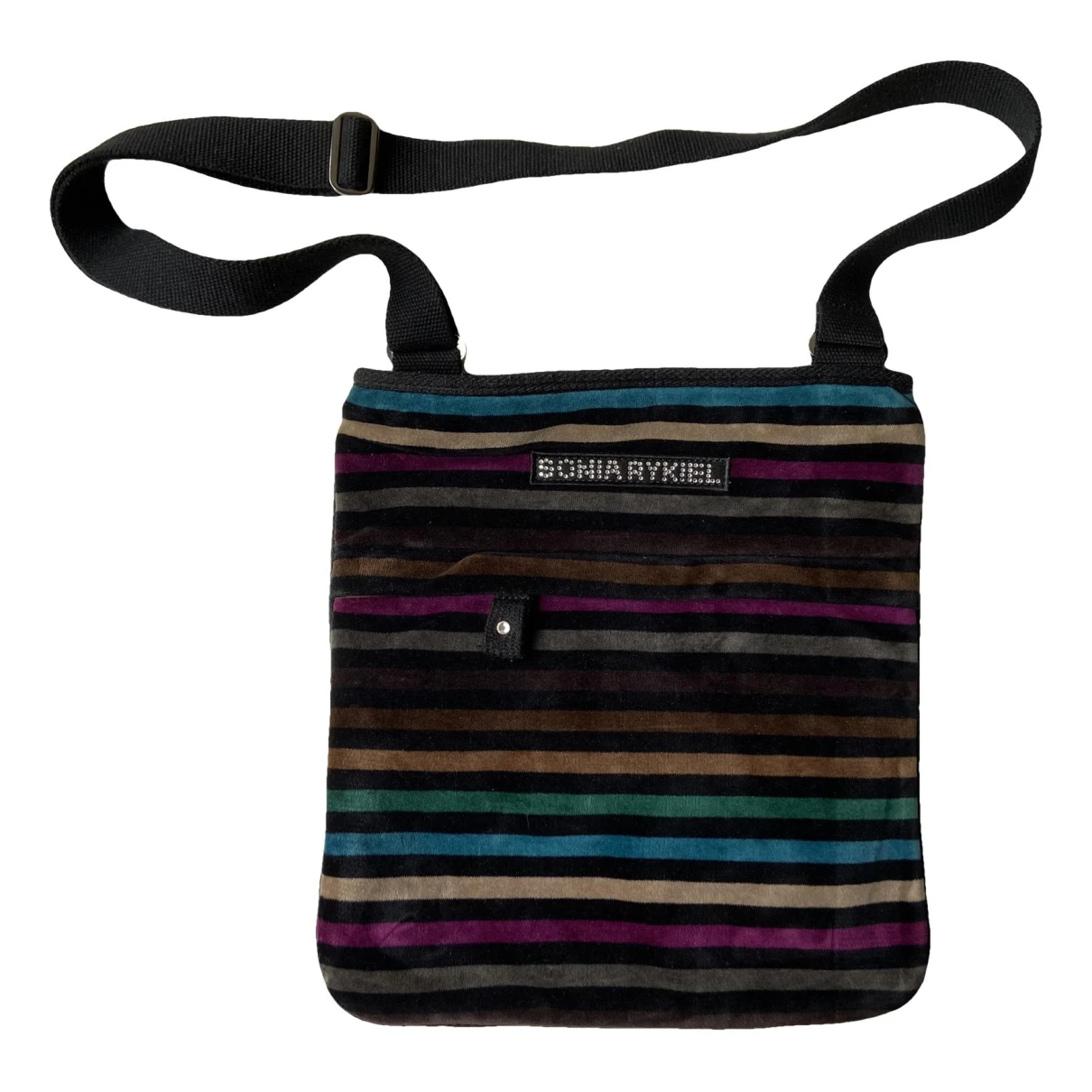 Pre-owned Sonia Rykiel Velvet Crossbody Bag In Multicolour