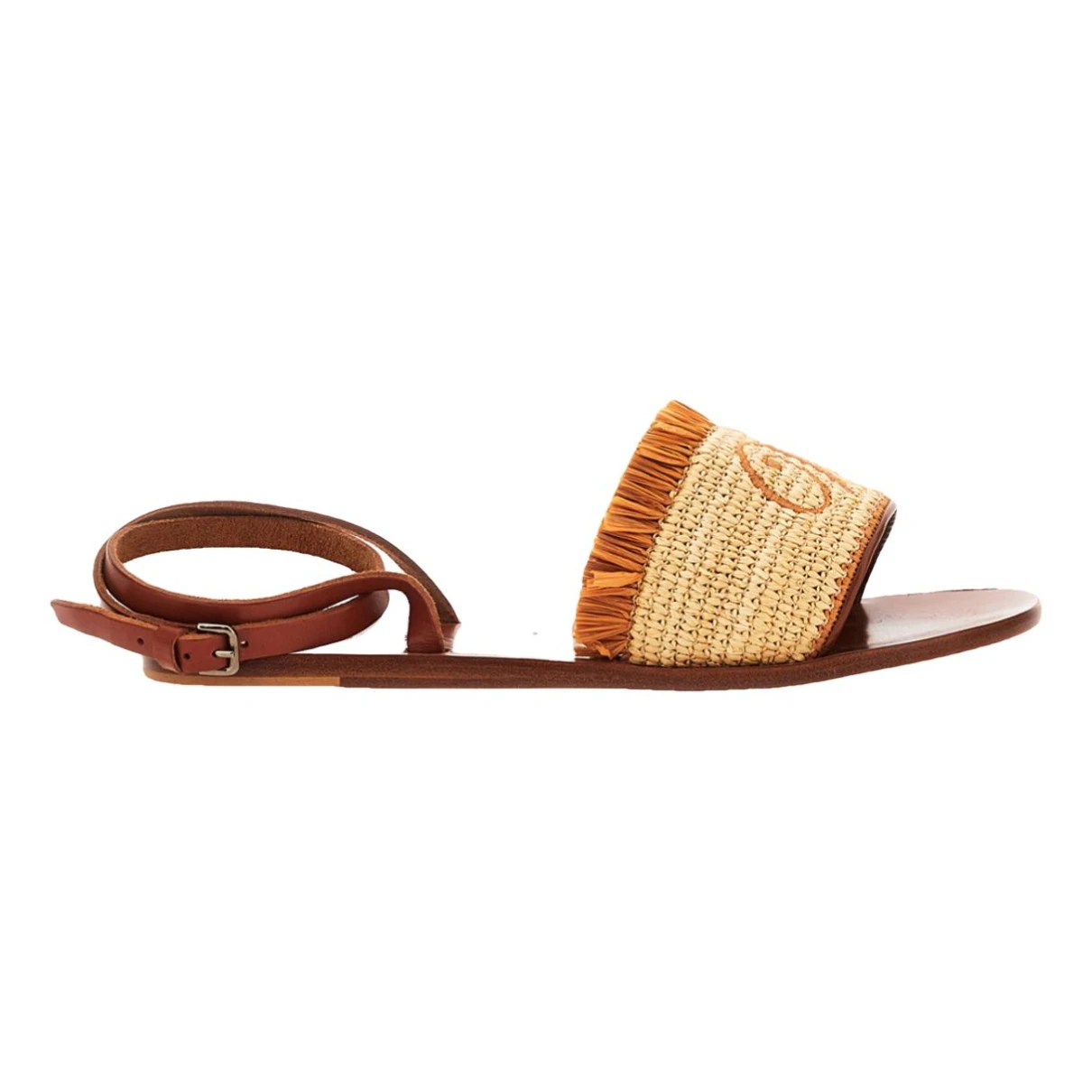 Pre-owned Max Mara Leather Sandals In Beige