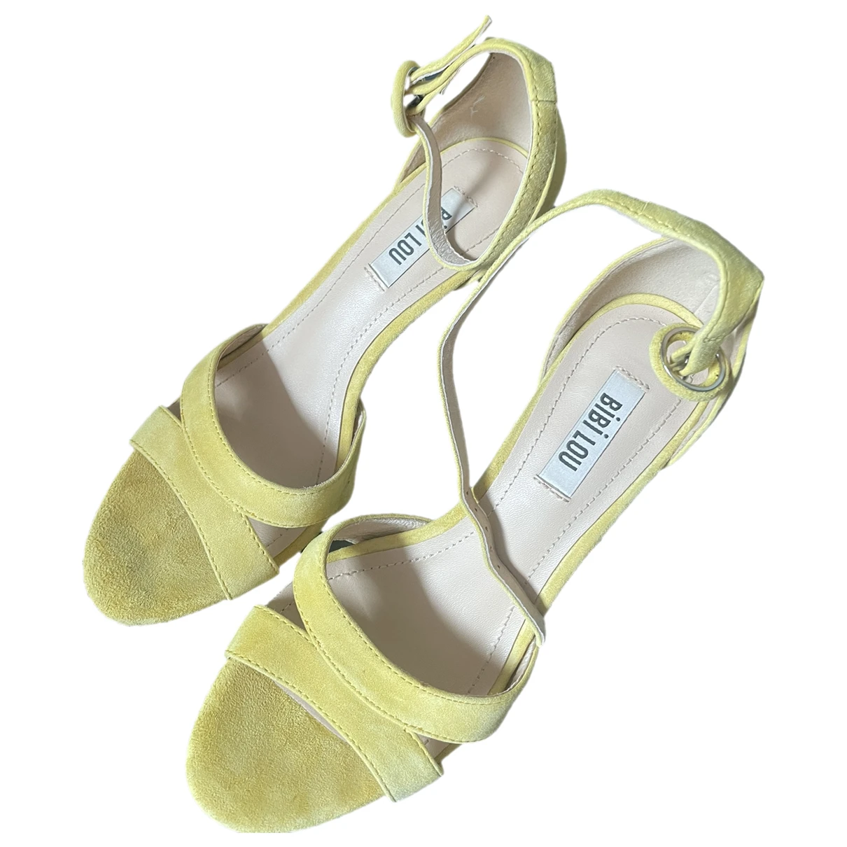 Pre-owned Bibi Lou Leather Heels In Yellow