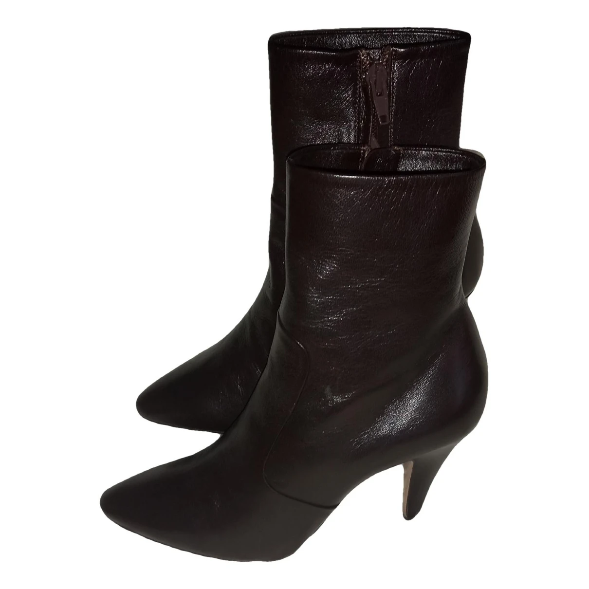 Pre-owned Celine Leather Boots In Brown