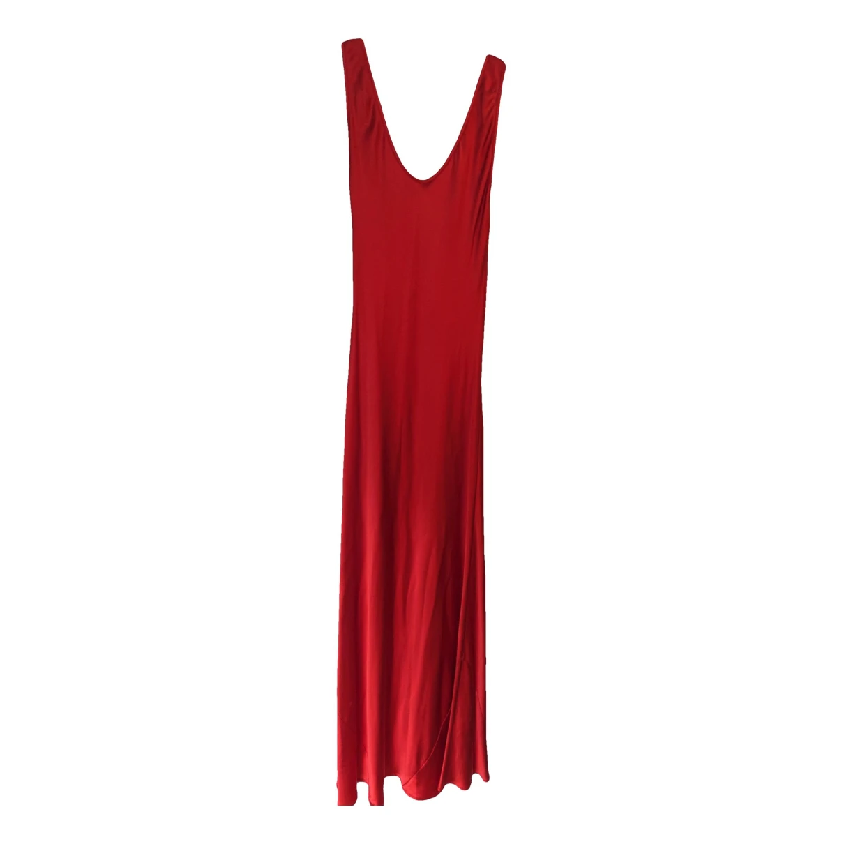 Pre-owned Galvan Silk Maxi Dress In Red