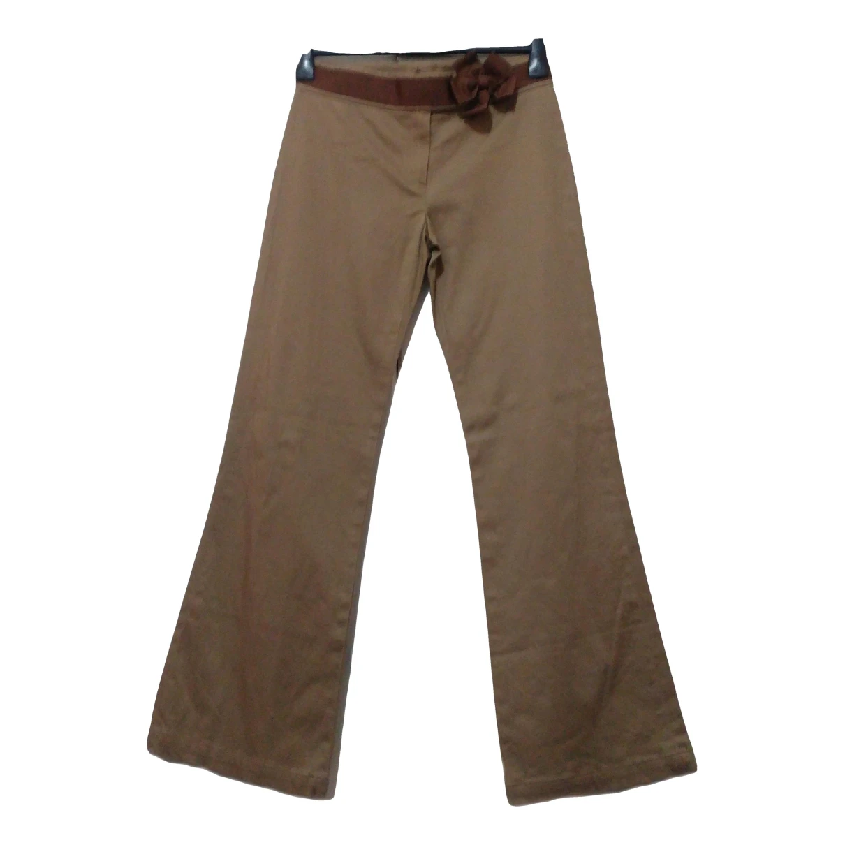 Pre-owned Tara Jarmon Trousers In Gold