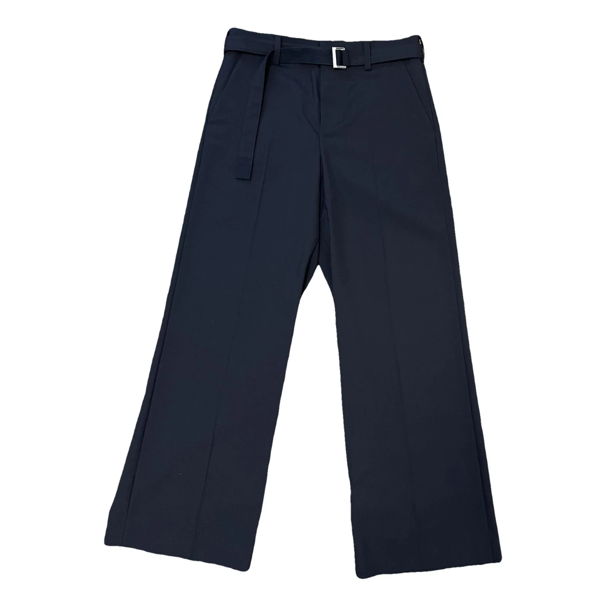 Pre-owned Sacai Wool Trousers In Black