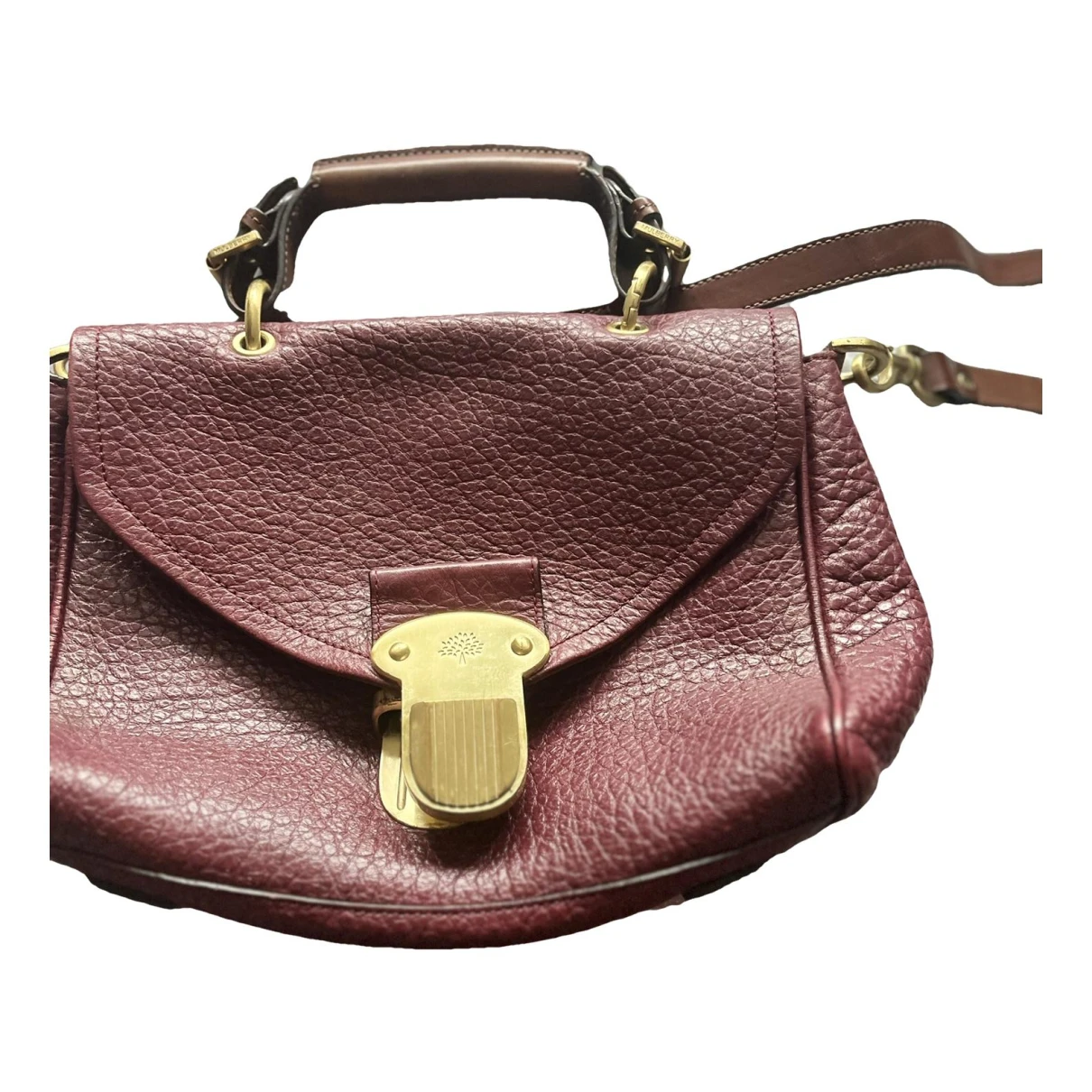 Pre-owned Mulberry Leather Handbag In Burgundy