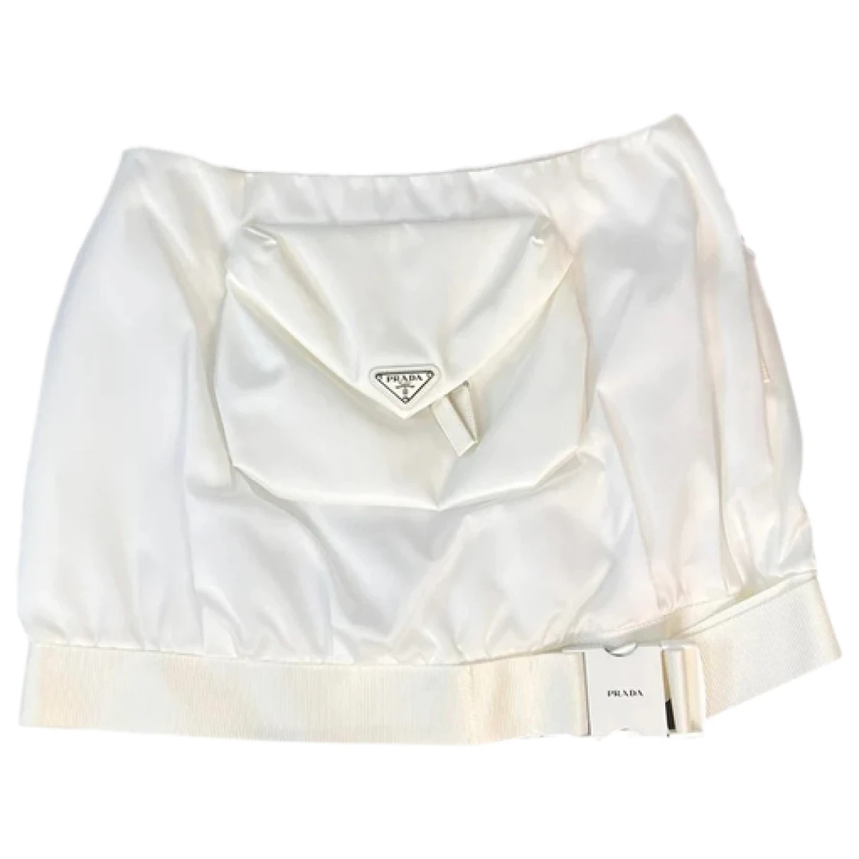 Pre-owned Prada Mini Skirt In White