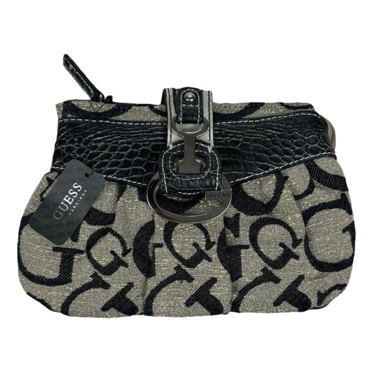 Pre-owned Guess Clutch Bag In Grey