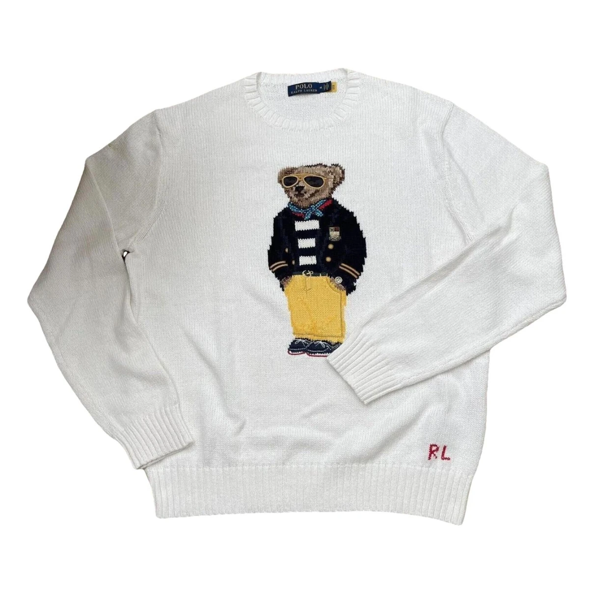 Pre-owned Polo Ralph Lauren Linen Knitwear & Sweatshirt In White