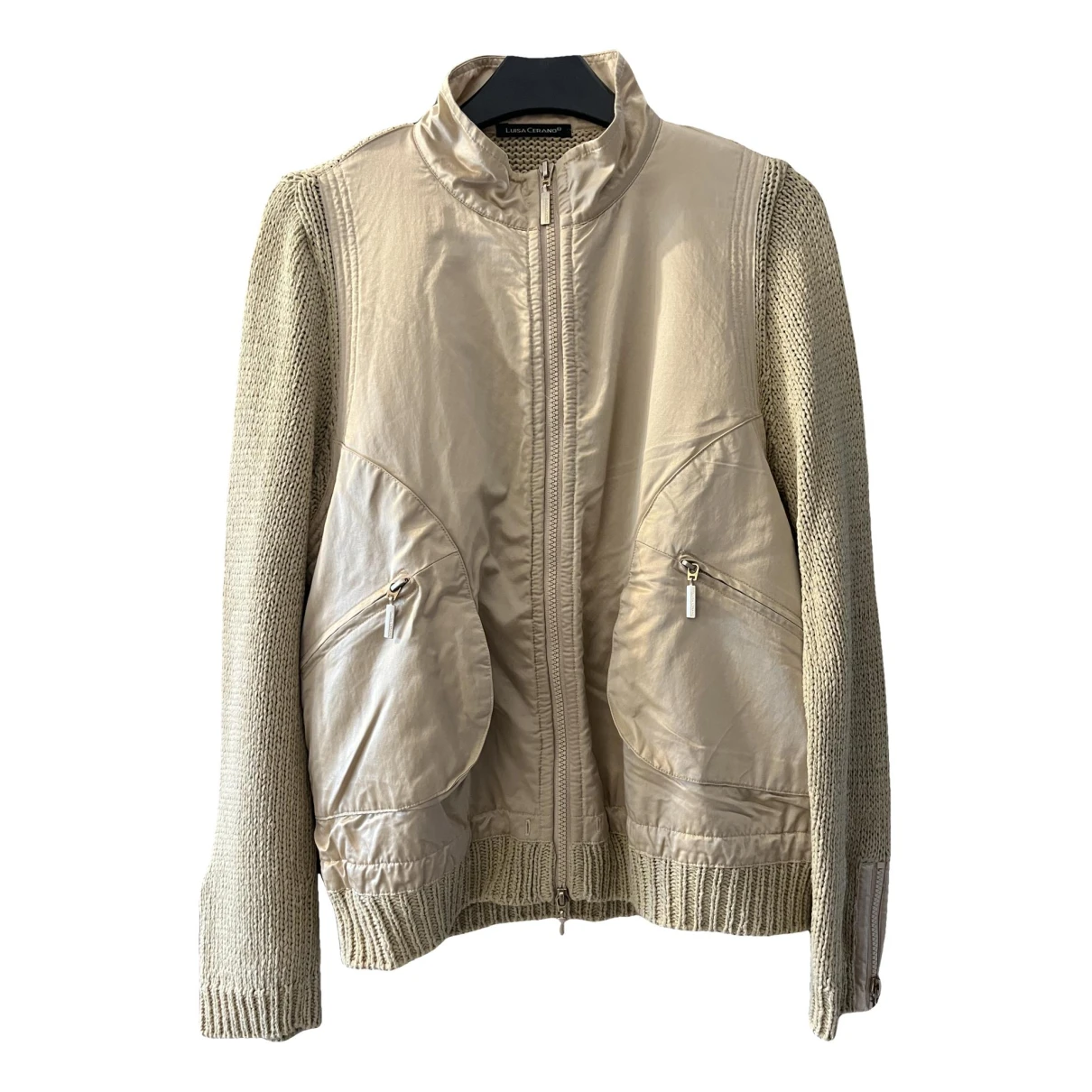 Pre-owned Luisa Cerano Cardigan In Gold