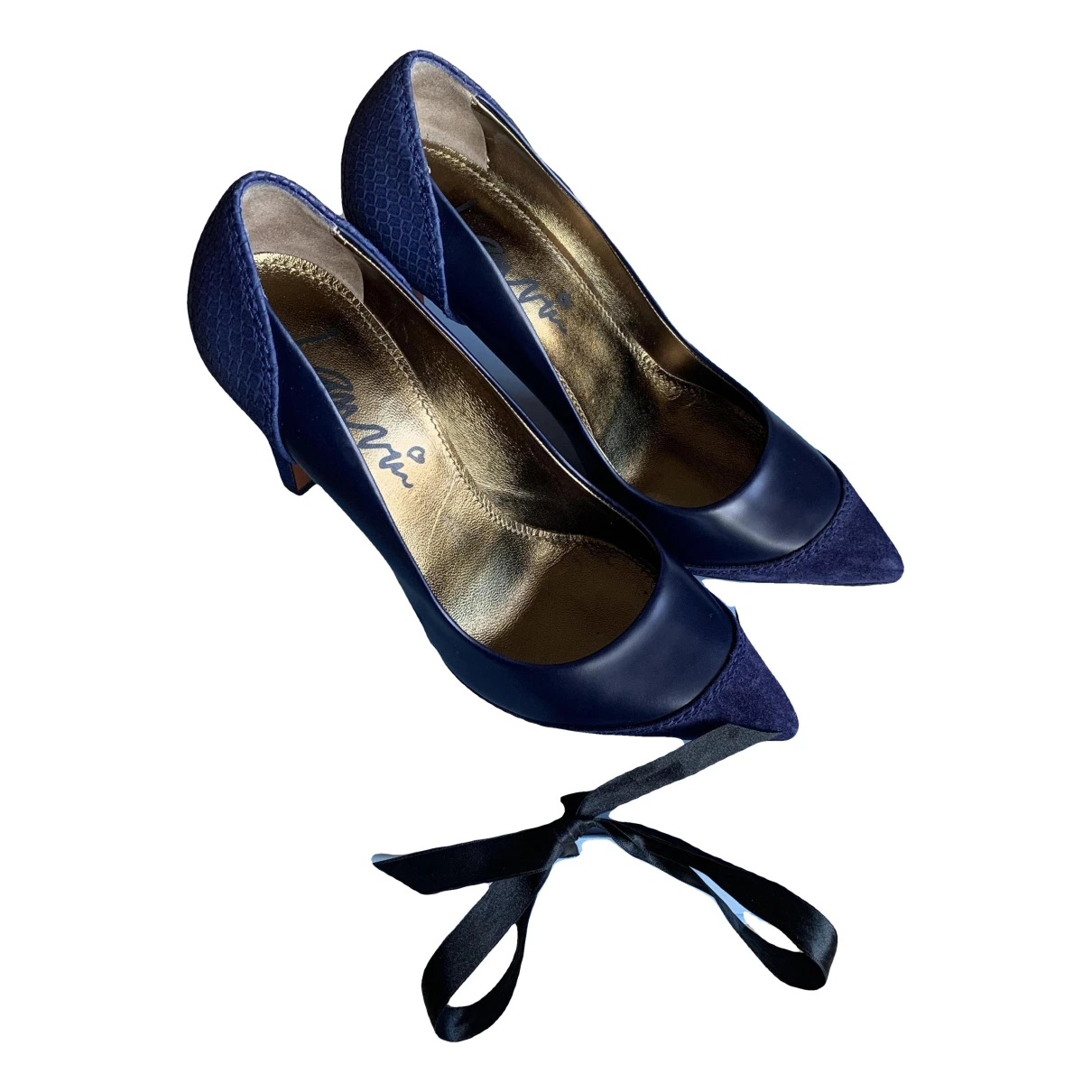 Pre-owned Lanvin Leather Heels In Blue