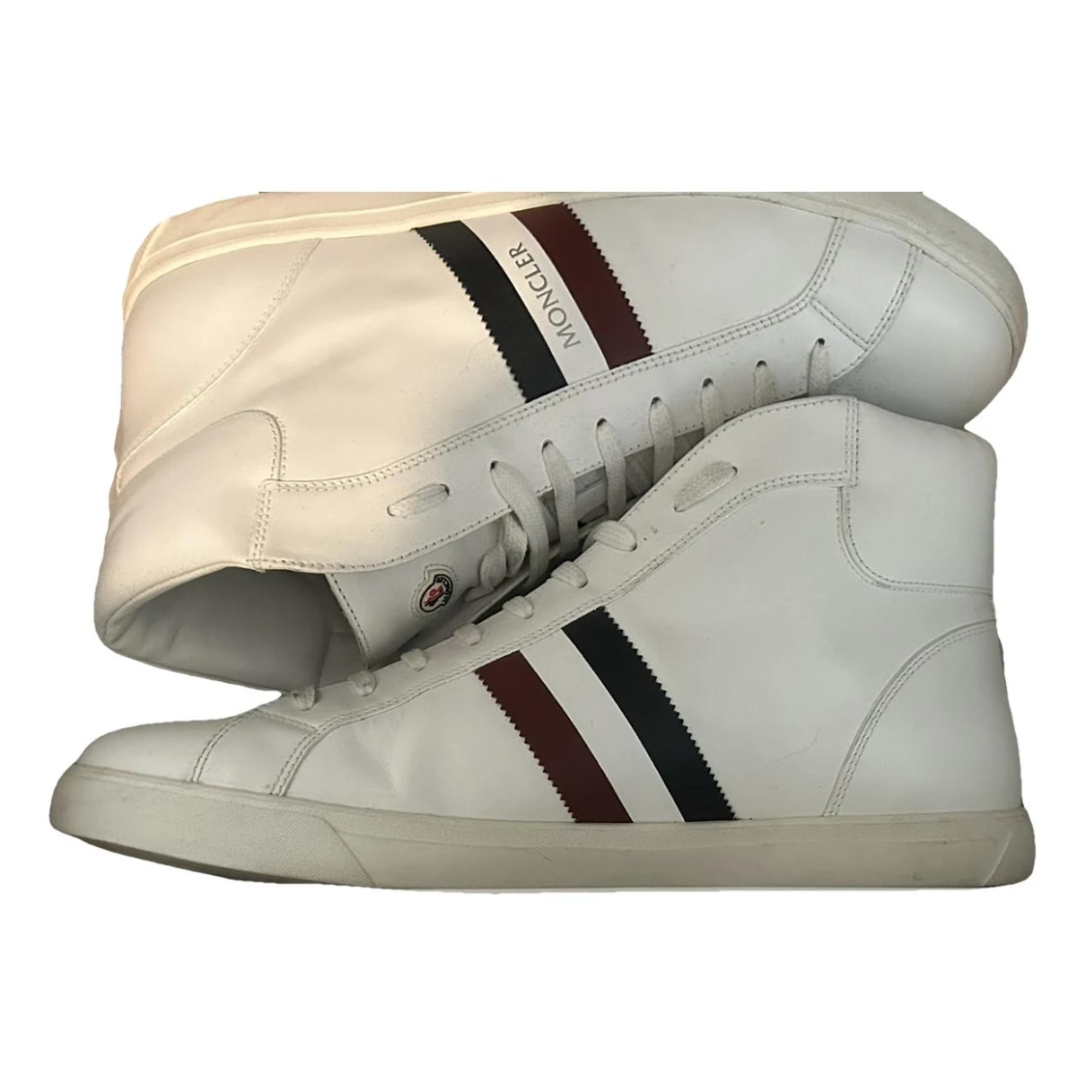 Pre-owned Moncler High Trainers In White