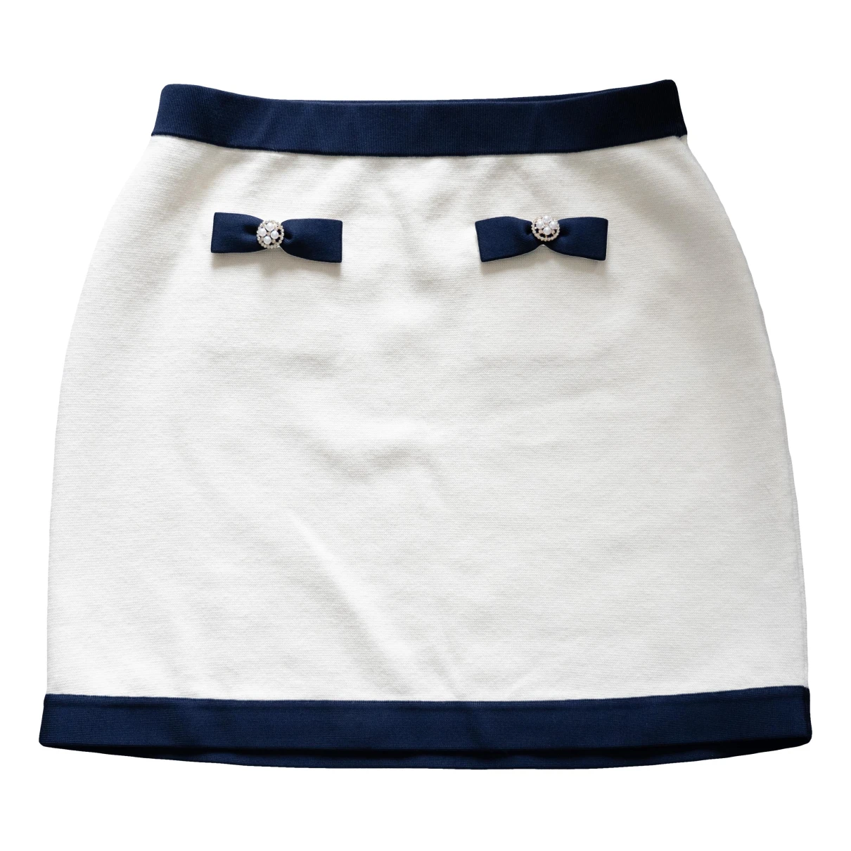 Pre-owned Self-portrait Mini Skirt In White