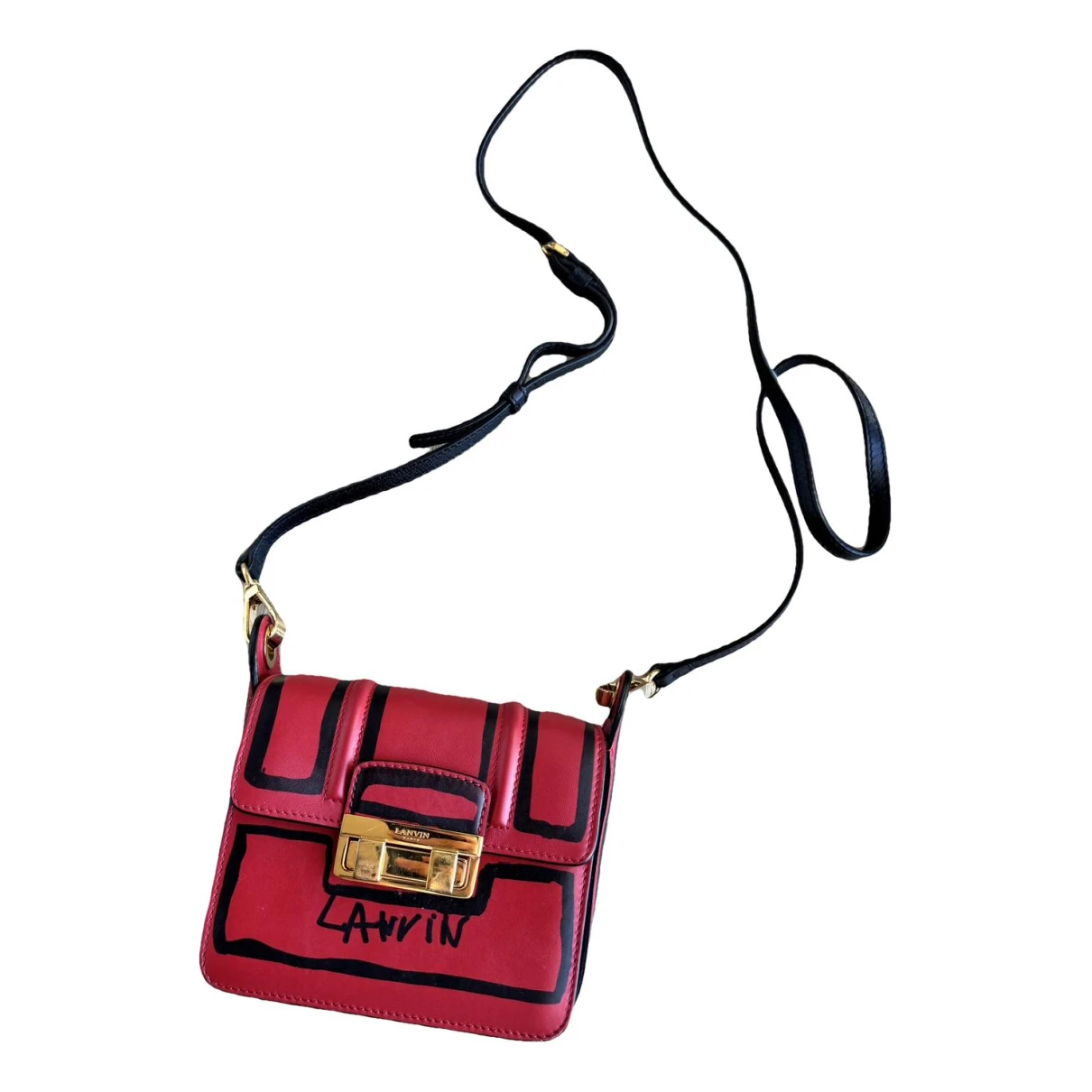 Pre-owned Lanvin Jiji Leather Handbag In Red