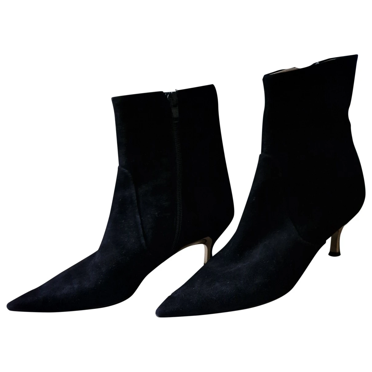 Pre-owned Furla Boots In Black