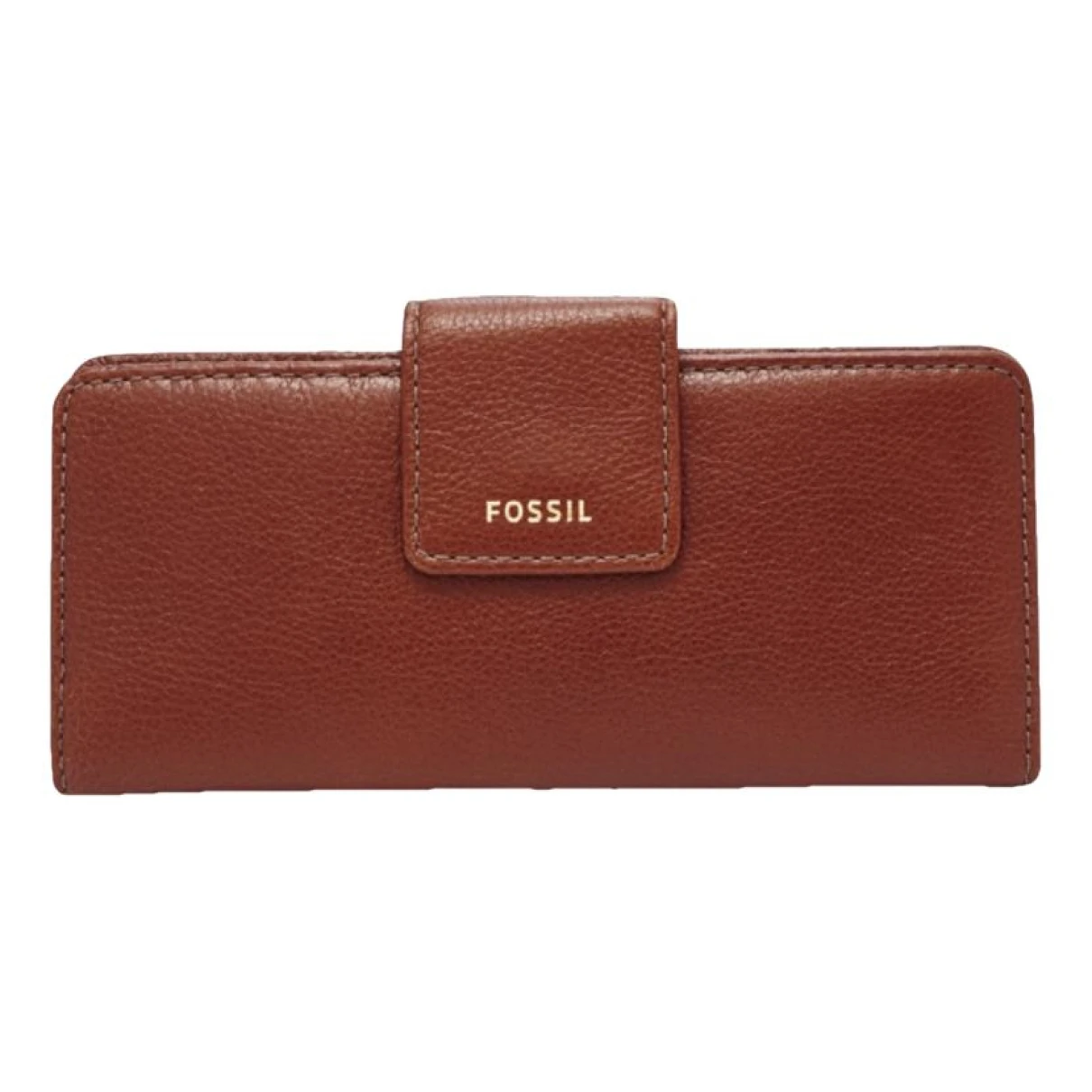 Pre-owned Fossil Leather Purse In Brown