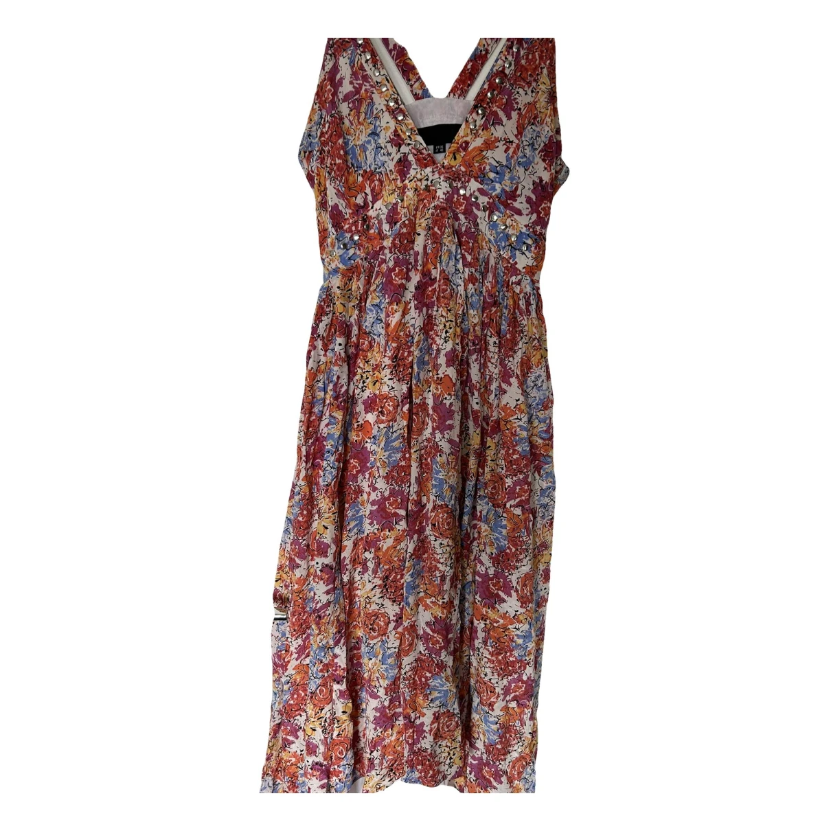 Pre-owned Karl Lagerfeld Silk Maxi Dress In Multicolour