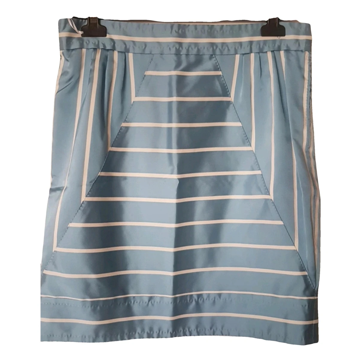 Pre-owned Louis Vuitton Silk Mini Skirt In Blue