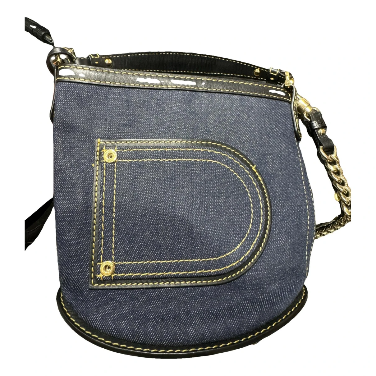 Pre-owned Delvaux Pin Cloth Handbag In Blue