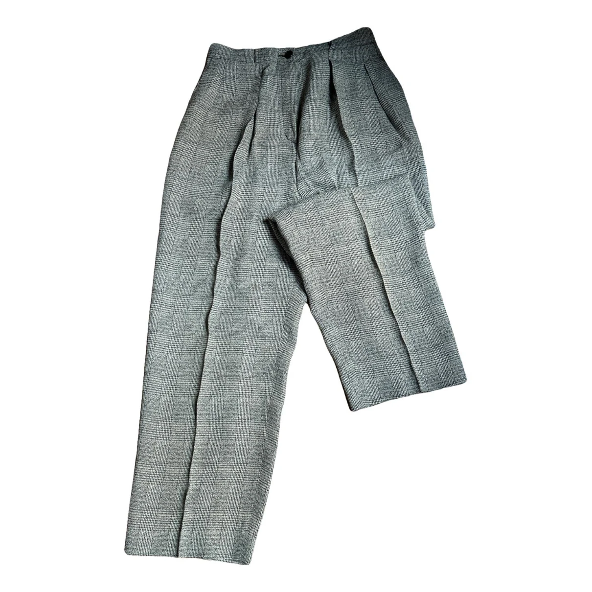 Pre-owned Saint Laurent Straight Pants In Grey