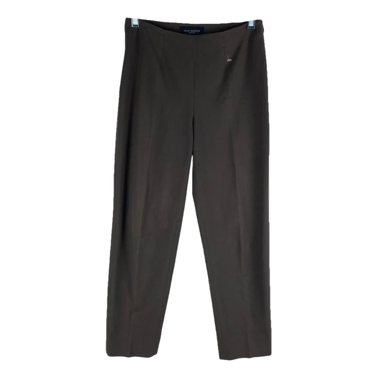 Pre-owned Piazza Sempione Straight Pants In Brown