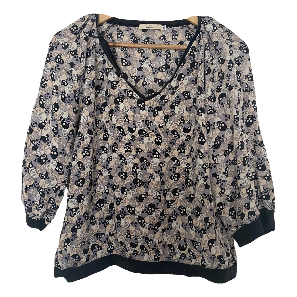 Pre-owned Charlotte Sparre Silk Blouse In Black