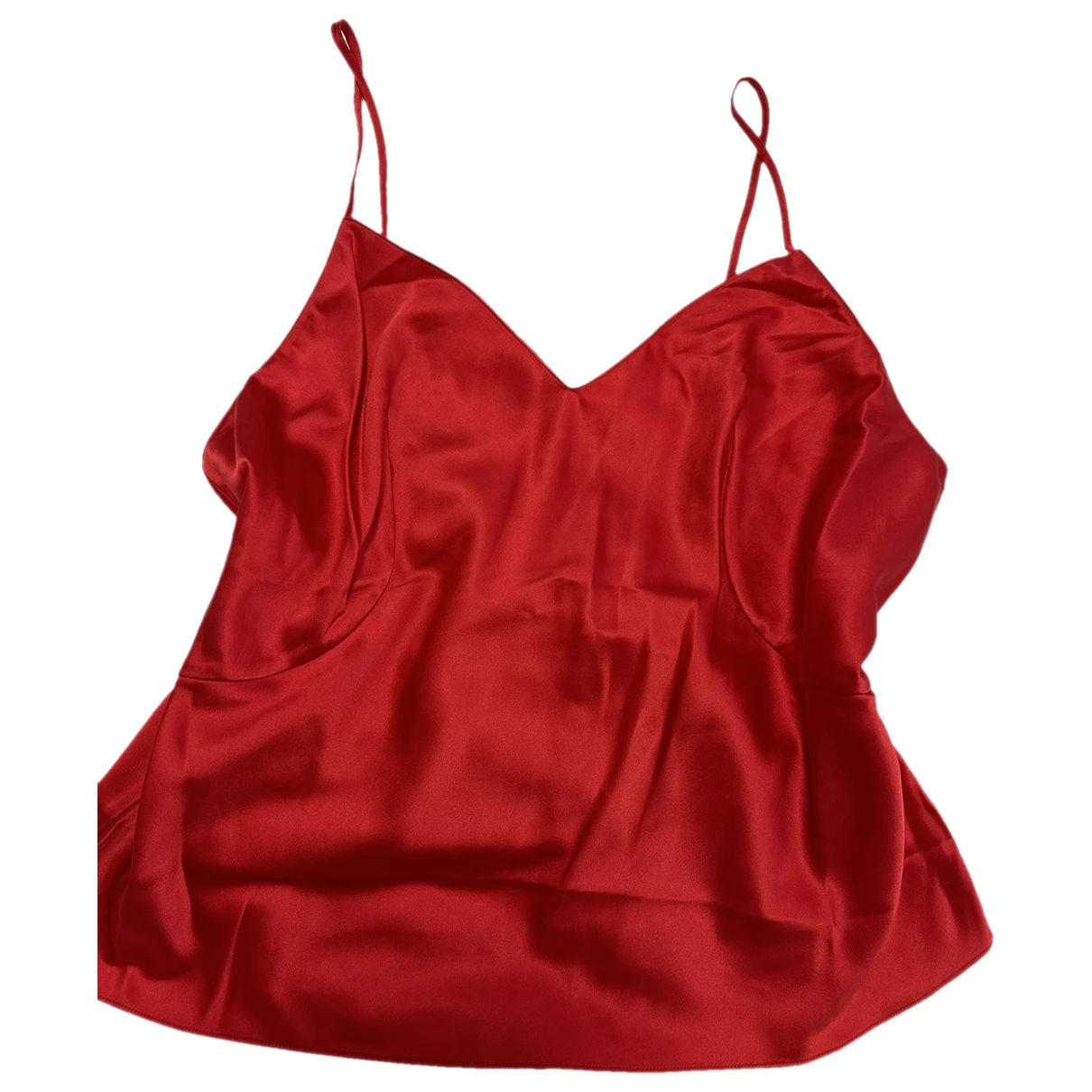 Pre-owned Agent Provocateur Silk Top In Red