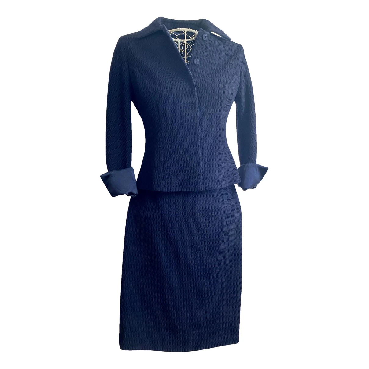 Pre-owned Alberta Ferretti Wool Dress In Blue